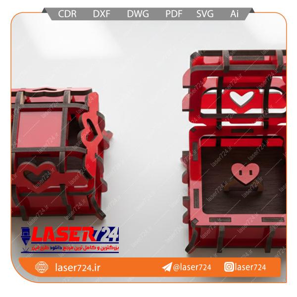 تصویر طرح لیزر جعبه جواهر کوچک #1